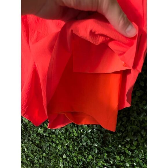 ATHLETA Crest 2 in 1 Shortie Trekkie Neon Orange Rare Size 2 - Picture 2 of 5